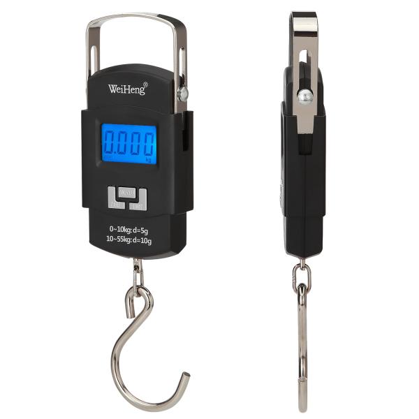 55kg USB Recharging Portable Luggage Scale with Big Hook Division 10G Units lb Portable and Accurate Weighing Solution