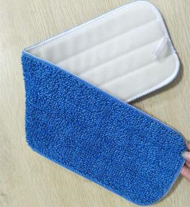 Wholesale Blue Twisted Microfiber Wet Mop Pads , 5mm Sponge 280gsm Nylon Self Adhesive Mop Pad Head from china suppliers