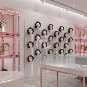 Wholesale ODM Interior Designed Modern Wig Display Case 8mm Tempered Glass from china suppliers