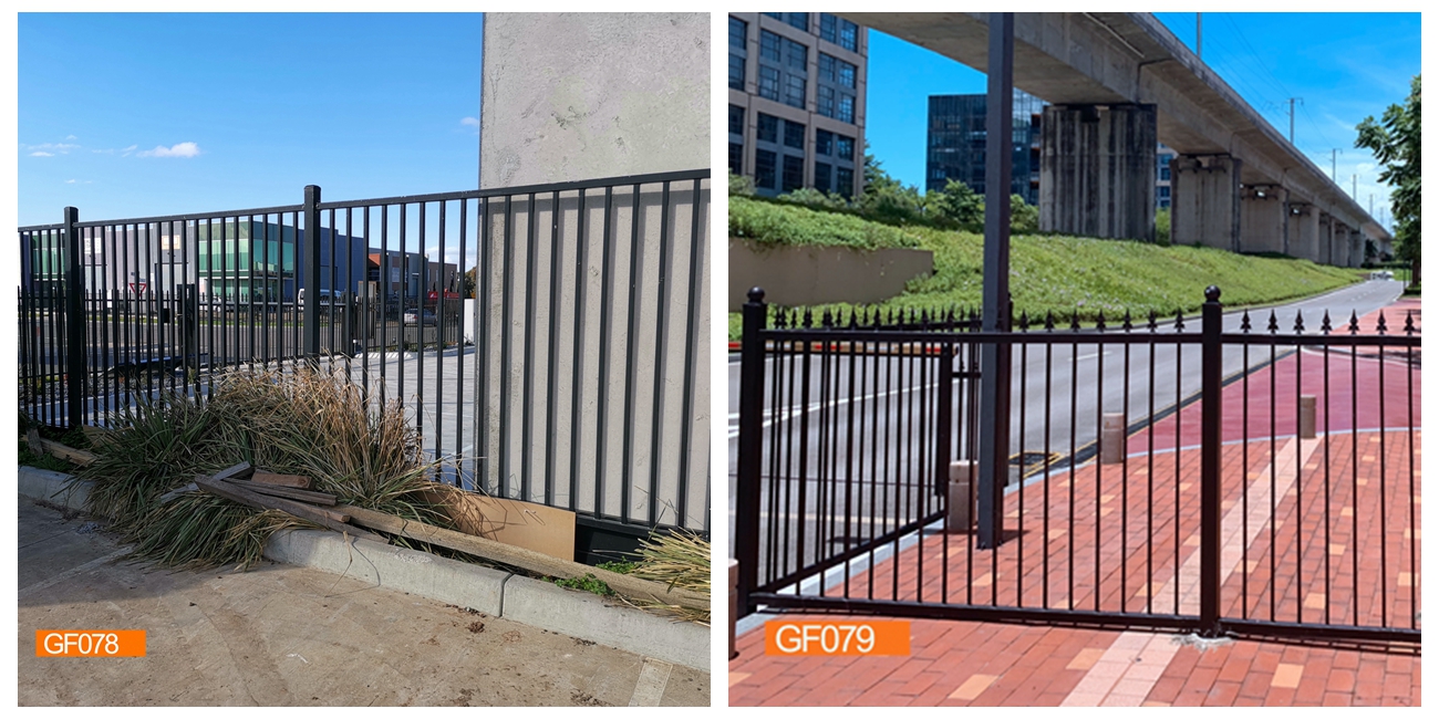 8ft Height Aluminum Square Post Tubular Metal Fence