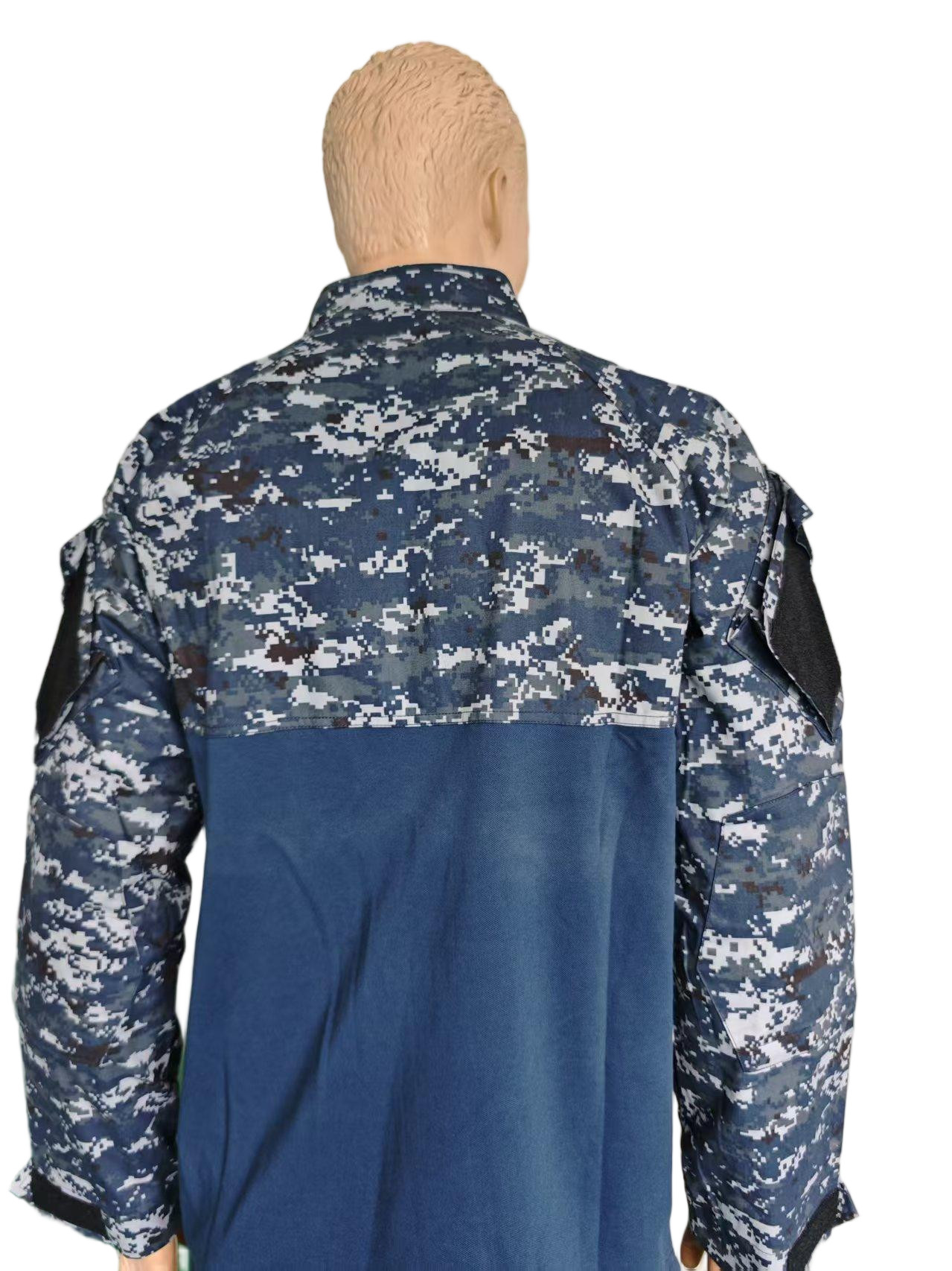 Operator OD Blue Frog Shirt Partial Zip Combat Uniform Breathable Polyester Cotton Knitted