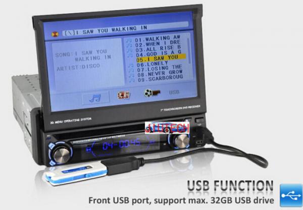 Quality 7" Detachable Single Din Car Stereo GPS Satnav,Car Stereo GPS Navigation Sat Nav DVD Head for sale