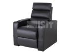 Durable Leather Electric Recliner Chairs High Resilient Foam Design Black Colour