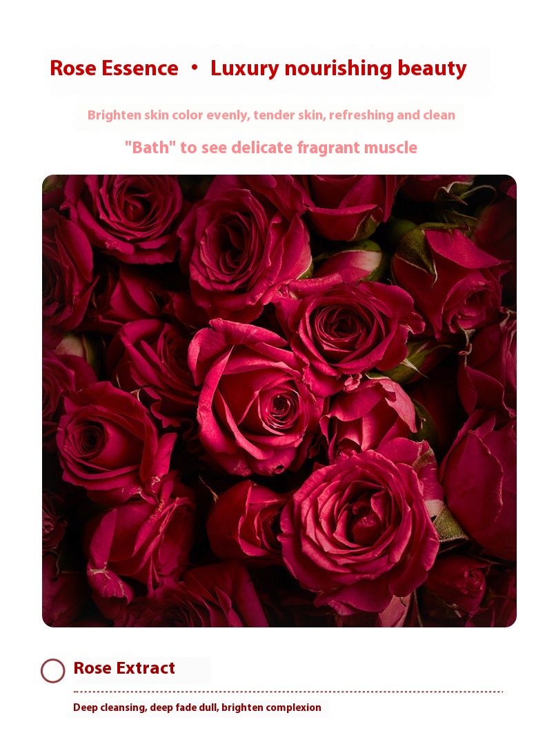 Handmade Rose Essential Oil Soap Long-Lasting Fragrance Moisturizing Effect For Face Bath Solid Bar Soap
