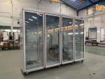 Multi door commercial low temperature standing upright display freezer