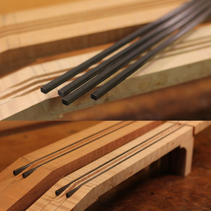 Rectangular Pultruded Carbon Fiber Rod Neck Rods For Musical Instrument
