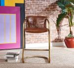 Iron Frame Kitchen Counter Bar Stools , Counter Height Bar Stools With Arms Matt
