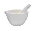 Porcelain Mortar & Pestle Set, 9oz (275ml) - Unglazed Grinding Surface -