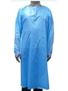 Wholesale Isolation gown for outside protection disposable CPE plastic apron used in clinic in hospital, liquid proof from china suppliers