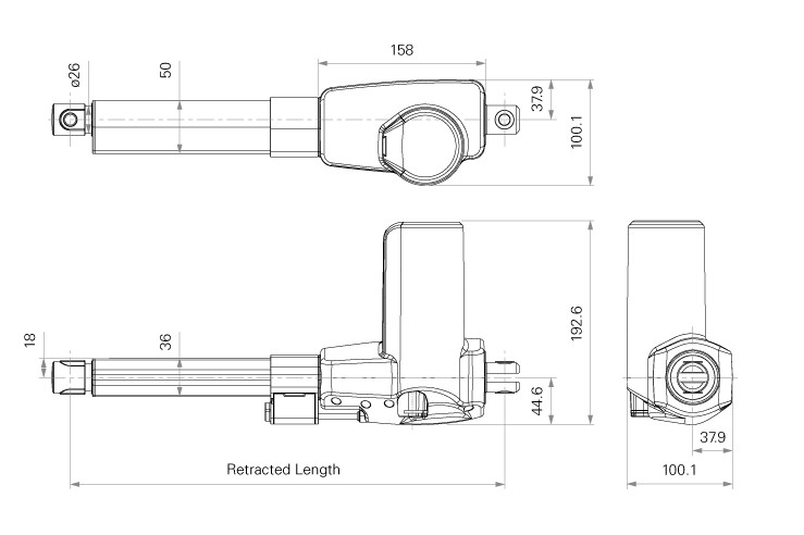 800mm Stroke Electric Linear Actuators Robust Long Life Safety