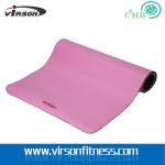 Ningbo Virson hot sale anti slip PU leather top natural rubber Yoga mat.