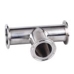 Stainless Steel 316 304 Polishing Sanitary Ss304 3-way Tri-Clamped Equal Tee for