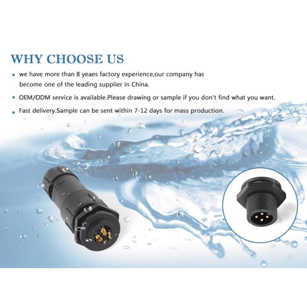 M14 IP68 Waterproof Panel Mount Connector 2 3 4 5 6pin Male Female Socket Plug for Various Applications