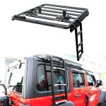 UV Resistant Electrophoresis Powder Coated Car Ladder Roof Rack for Jeep