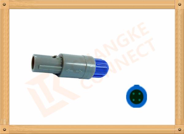 4 Pin Circular Connector Plastic Male Plug Gray Color Plastic Circular