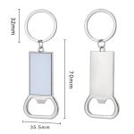 Sublimation Bottle Opener Keychain Custom Sublimation Blanks Keyring Bottle
