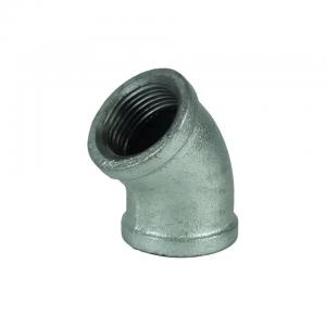 China Galvanized Steel Ductile Iron Pipe Fittings Standard Female Connection 45 Degree Elbow on sale
