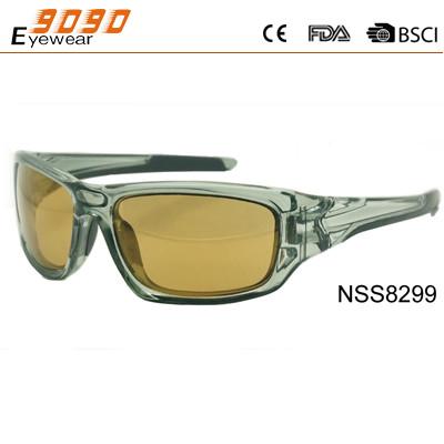Retro sports sunglasses,made of plastic, UV 400 protection lens,suitable for men