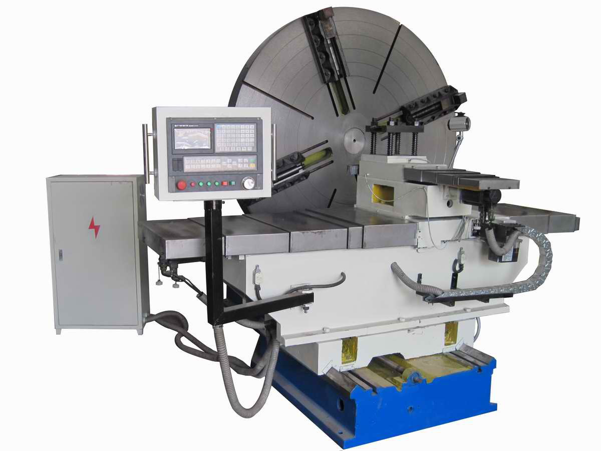 Large Size Floor Type Facing In Lathe Machine Processing Flange Disc Kind Workpiece