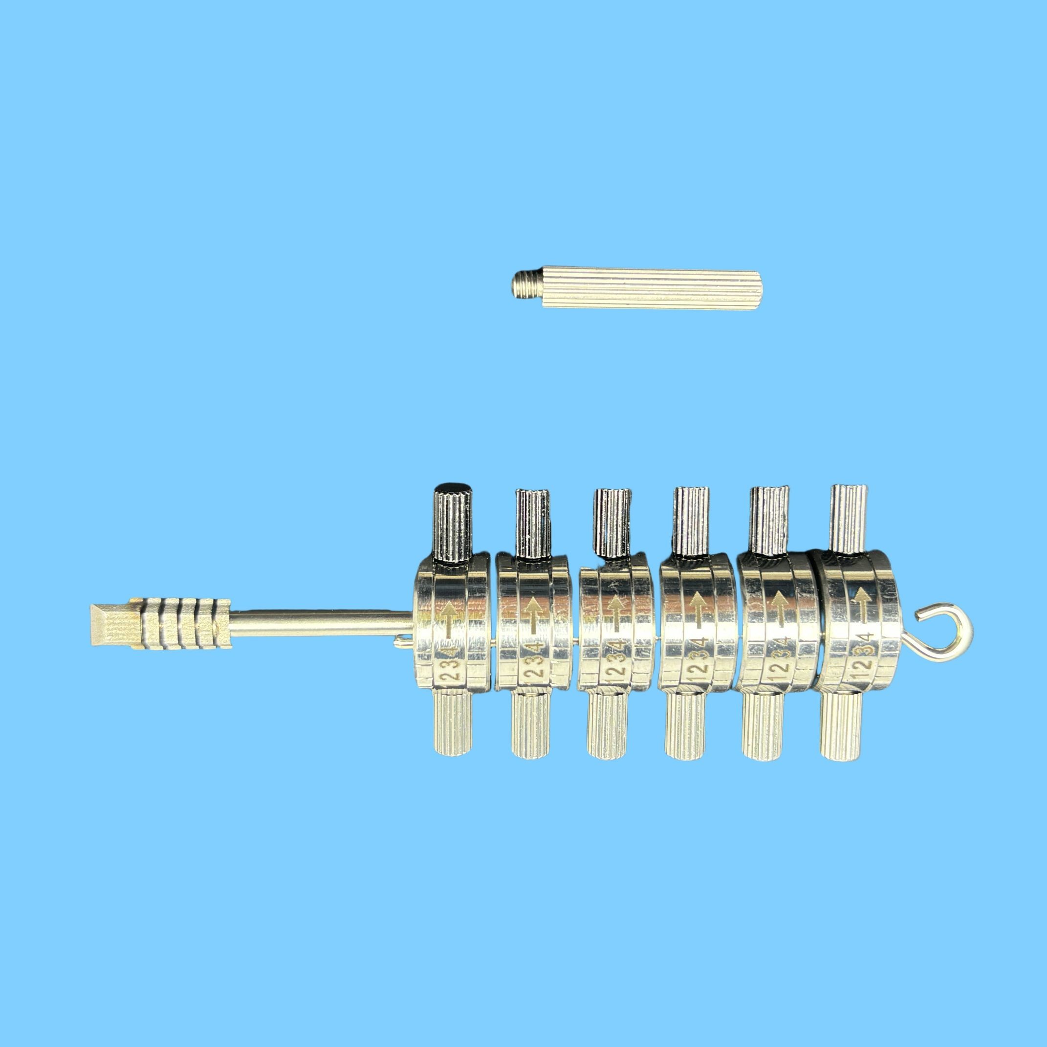 2pcs Cylinder Lock Pick Set 6 Pin Automotive Locksmith Tool Portable