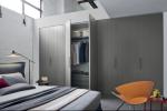 Scratchproof PVC Modular Wardrobe Grey Cupboards Bedroom Odourless