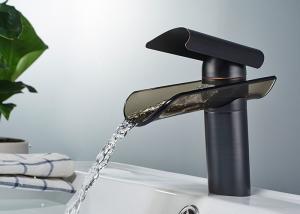 Wholesale Single Handle Control Waterfall Bathroom Faucets Glass Spout ROVATE from china suppliers