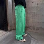 Street Style Custom Logo Acid Wash Sweatpants with Wide Straight Leg