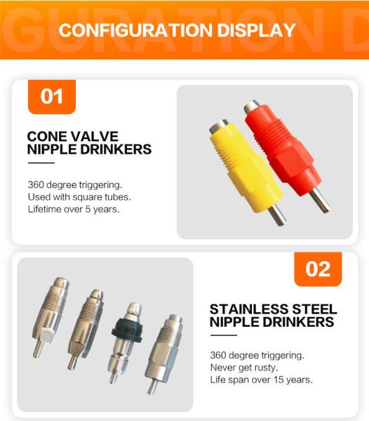 Detachable Automatic chicken nipple drinker automatic Water Stainless Steel