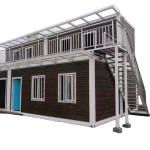 Zontop Modern Luxury Easy Assemble Steel Prefabricated 2 Story Frame 20ft 40 Ft