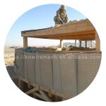 Defensive Bastion Barriers / River Protection Barriers With Green / Sand