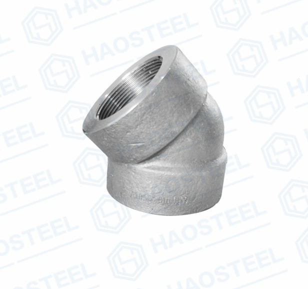 DN6 Stainless Steel Threaded Forged Socket Elbow Sch5 201 Grade