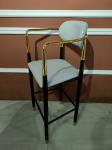 Delicate Smooth Texture 112cm Wrought Iron Bar Chair