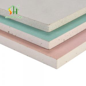 China 9.5mm Fire Resistant Plasterboard Drywall Waterproof For Internal Wall Partition on sale