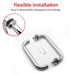 O Type Stainless Steel Glass Door Handle Suitable for Both Residential and