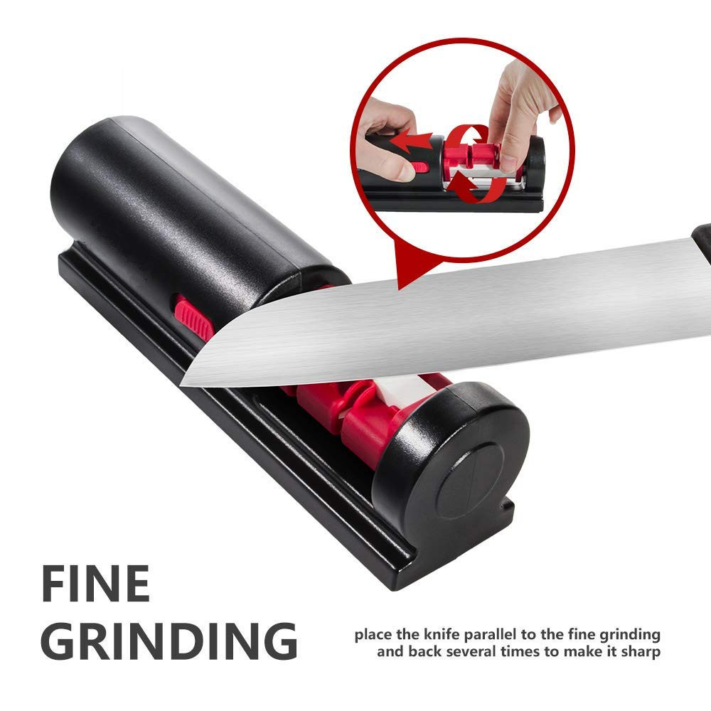 Design 4-in-1 Ceramic Diamond Knife Scissors Sharpener for Professional Kitchen Tools