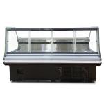 Curved Glass Horizontal Commercial Storage Display Fresh Meat Storage Freezer