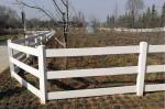 Durable PVC Vinyl Garden Rail Fencing Ranch Paddock Horse Fencing
