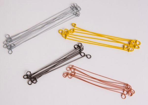 Quality Yellow Double Loop Iron Binding Wire Q195 400 N/mm2 16 Gauge Rebar Tie Wire for sale