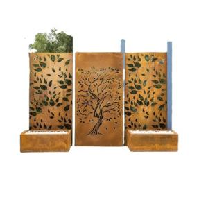 Wholesale Custom Outdoor Oke Tree Design Rusty Corten Steel Privacy Screens Panel from china suppliers