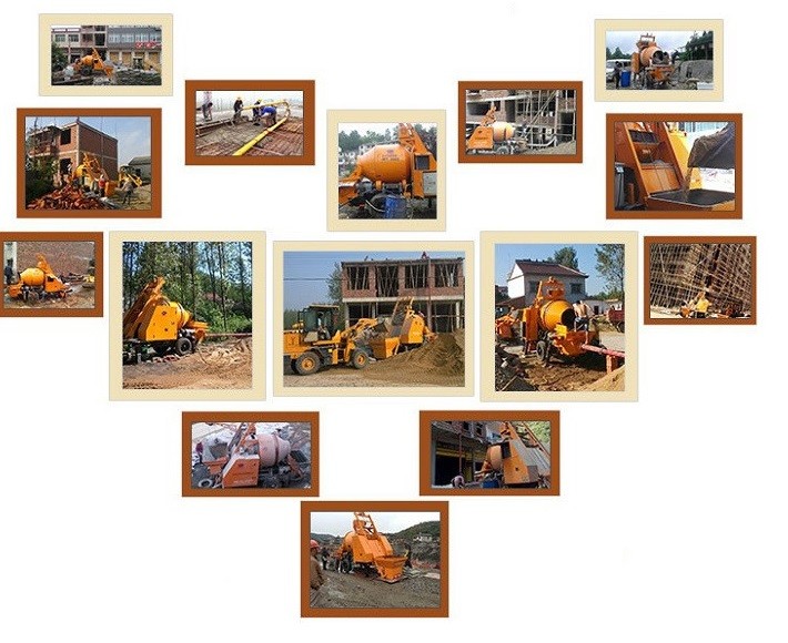 Portable C3 8Mpa Concrete Mixing Pump Trailer Mounted