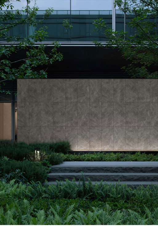 No Fade Gray Matt Antique Finish External Curtain Background Wall Tile 60x120cm For Terrace And Building