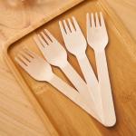 Environmentally Friendly Wood Cutlery Disposable Wooden Fork For Takeaway
