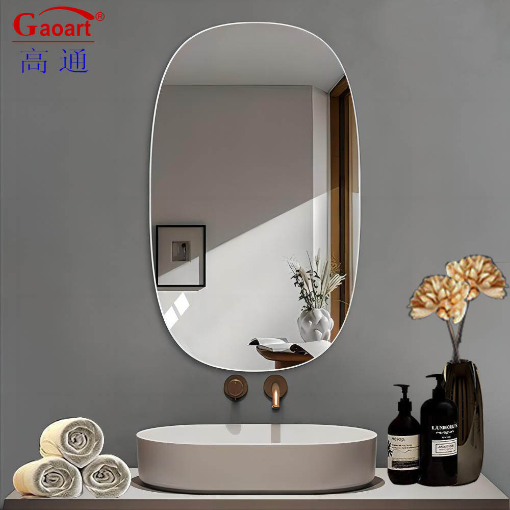 Bath Hair Salon Long Furniture Half Round Irregular Mirror Perfect for Wall Home Décor