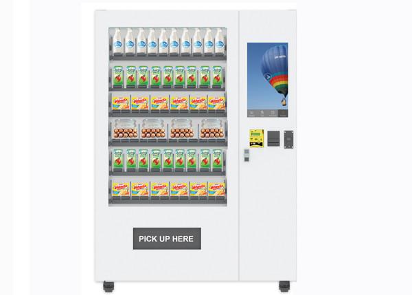 Convenience Store Shop Egg Milk Juice Cheese Food Vending Machine With Cooler