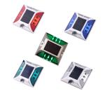 Aluminum Flashing Light Solar Cat Eyes Road Stud In Red Blue
