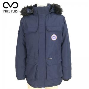 China Water Resistant Mens Light Padded Jacket , Large Mens Padded Fur Hood Jacket on sale