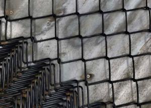 China Pvc Coated Black Galvanized Chain Link Fence Diamond Shape Wire Mesh Sports Field on sale