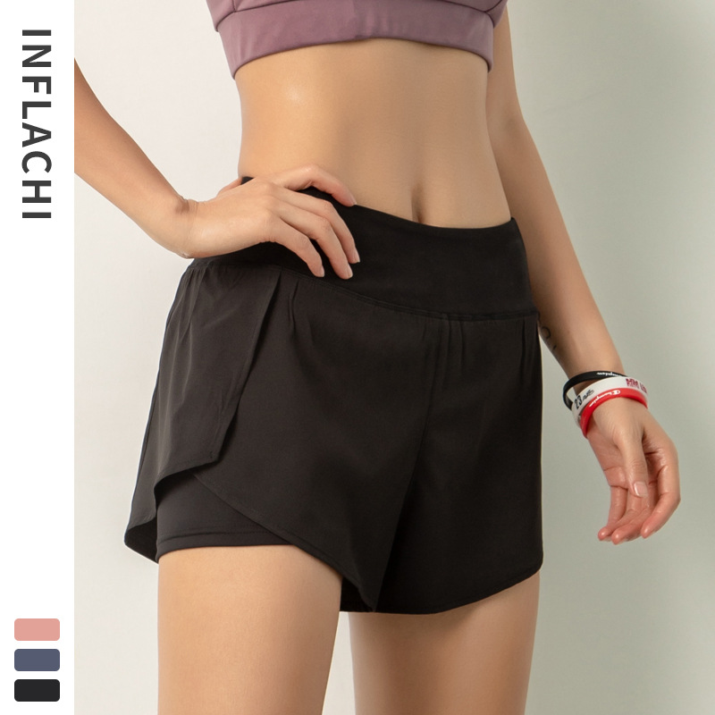 Special Hot Selling Polyester woven running sports 2 pcs wear Sports women woven Short