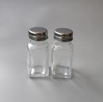50ml square spice glass jar salt and pepper shaker bottle