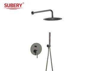 Wholesale Gun Metal Classical Shower Faucets Rainshower Concealed In Wall from china suppliers